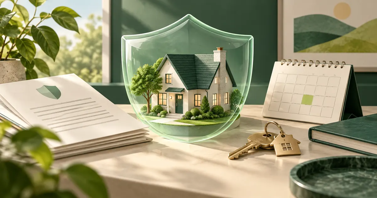 Documents de prêt et clés près d’une maison miniature pour illustrer la lecture d’une assurance emprunteur.